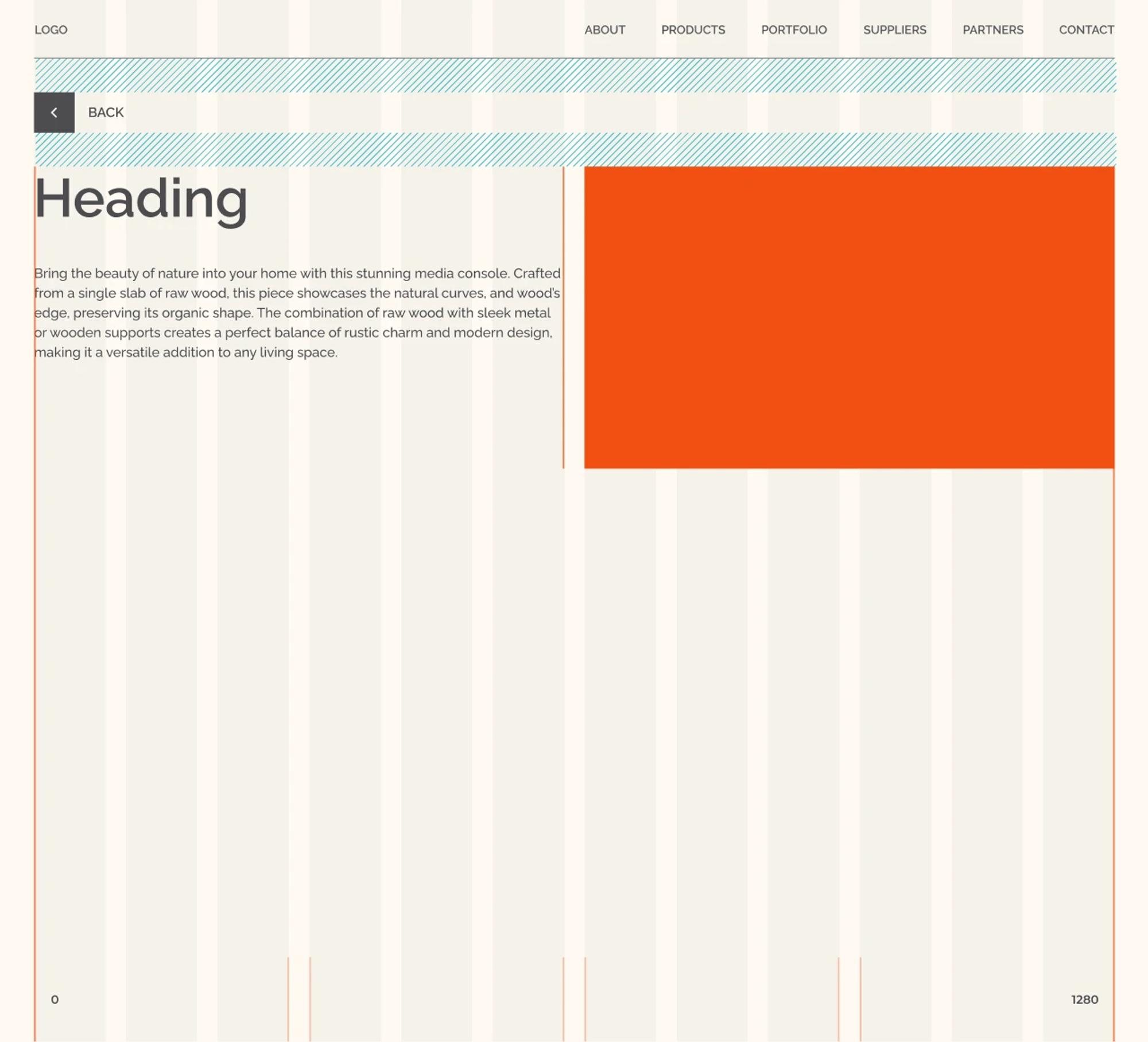 12-column layout grid with a heading block