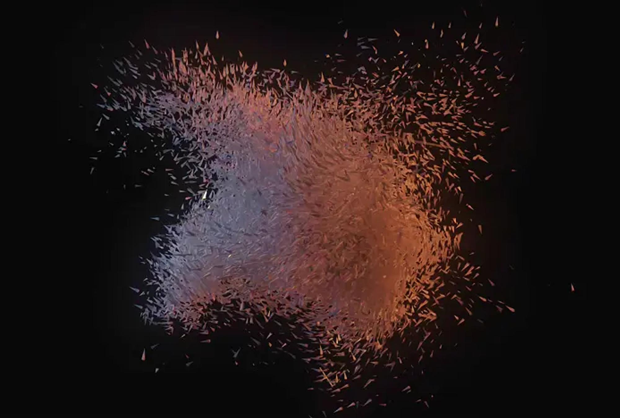 Abstract particle cloud animation