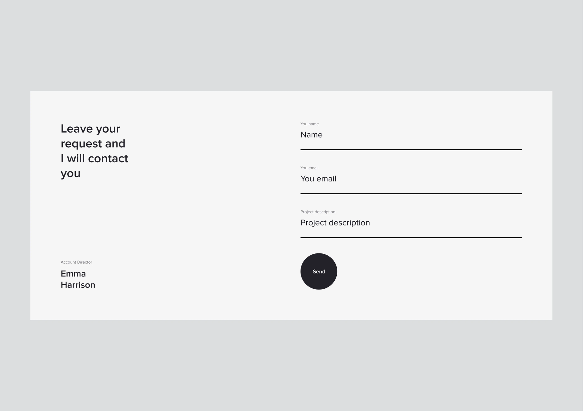 Contact form: leave your request