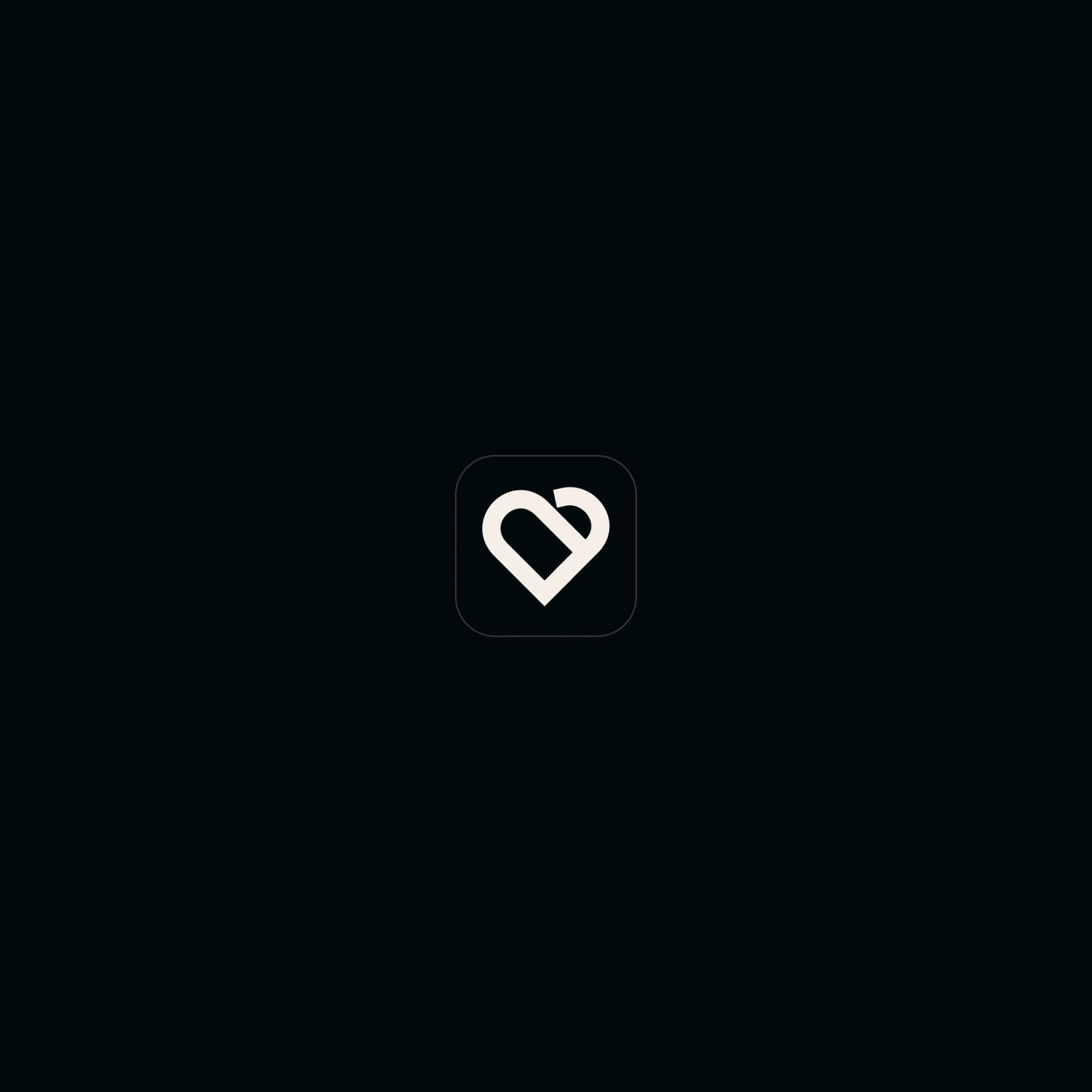 Sana app icon in white on black