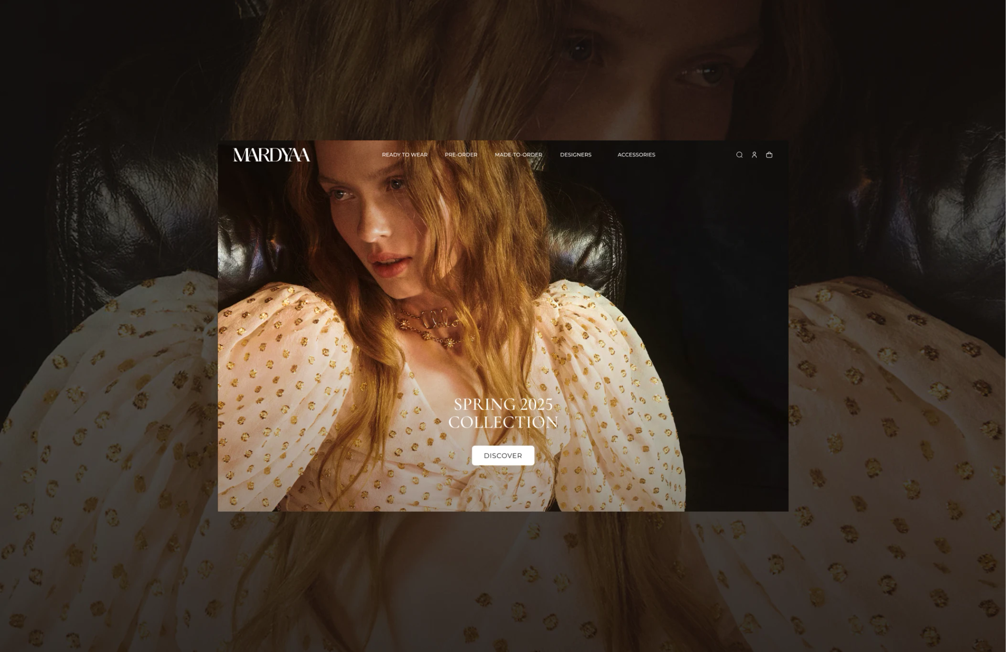 Mardyaa homepage with the Spring 2025 campaign banner