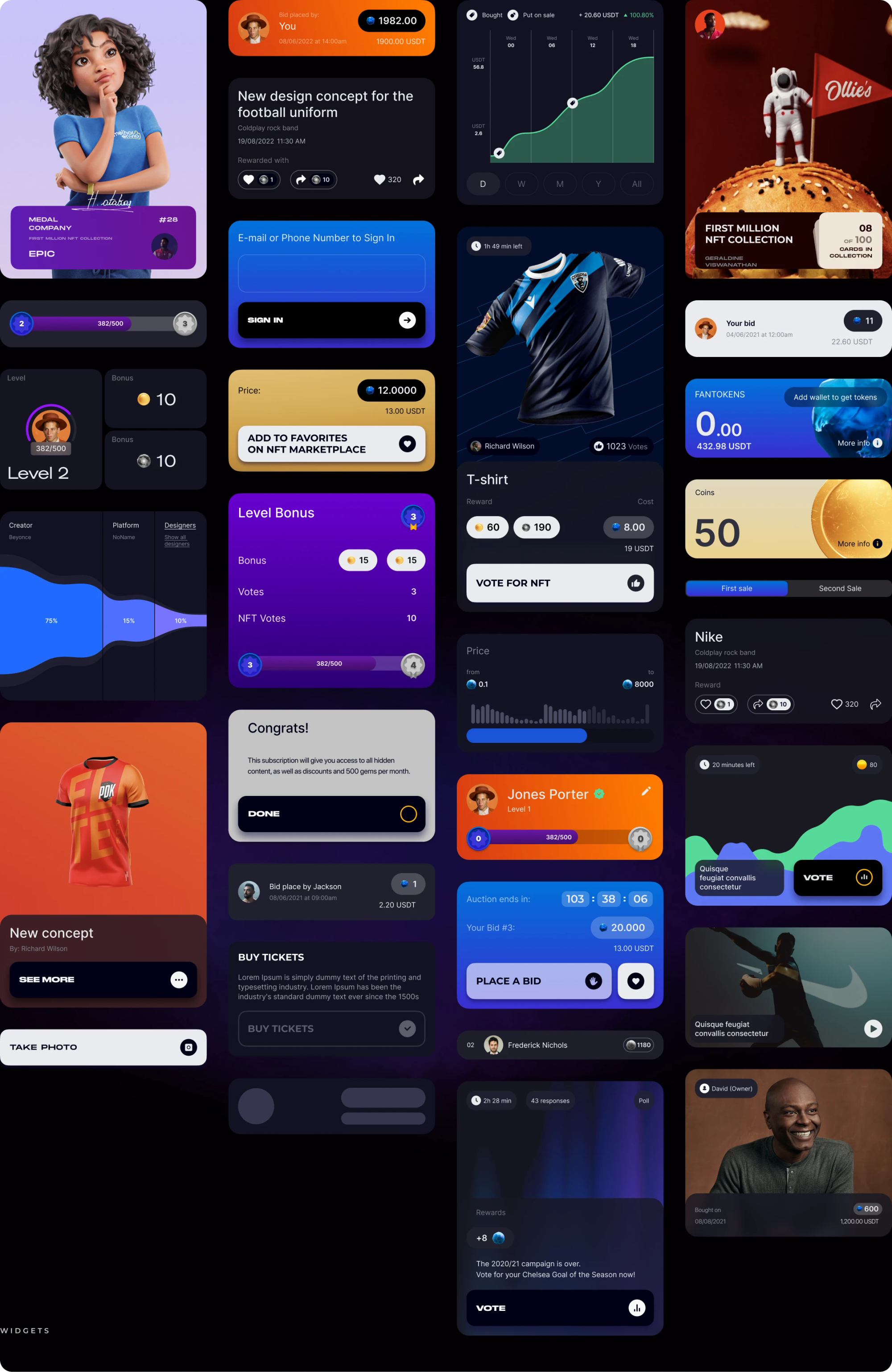 Collage of My Seven screens: collectibles, leaderboards, wallet and rewards