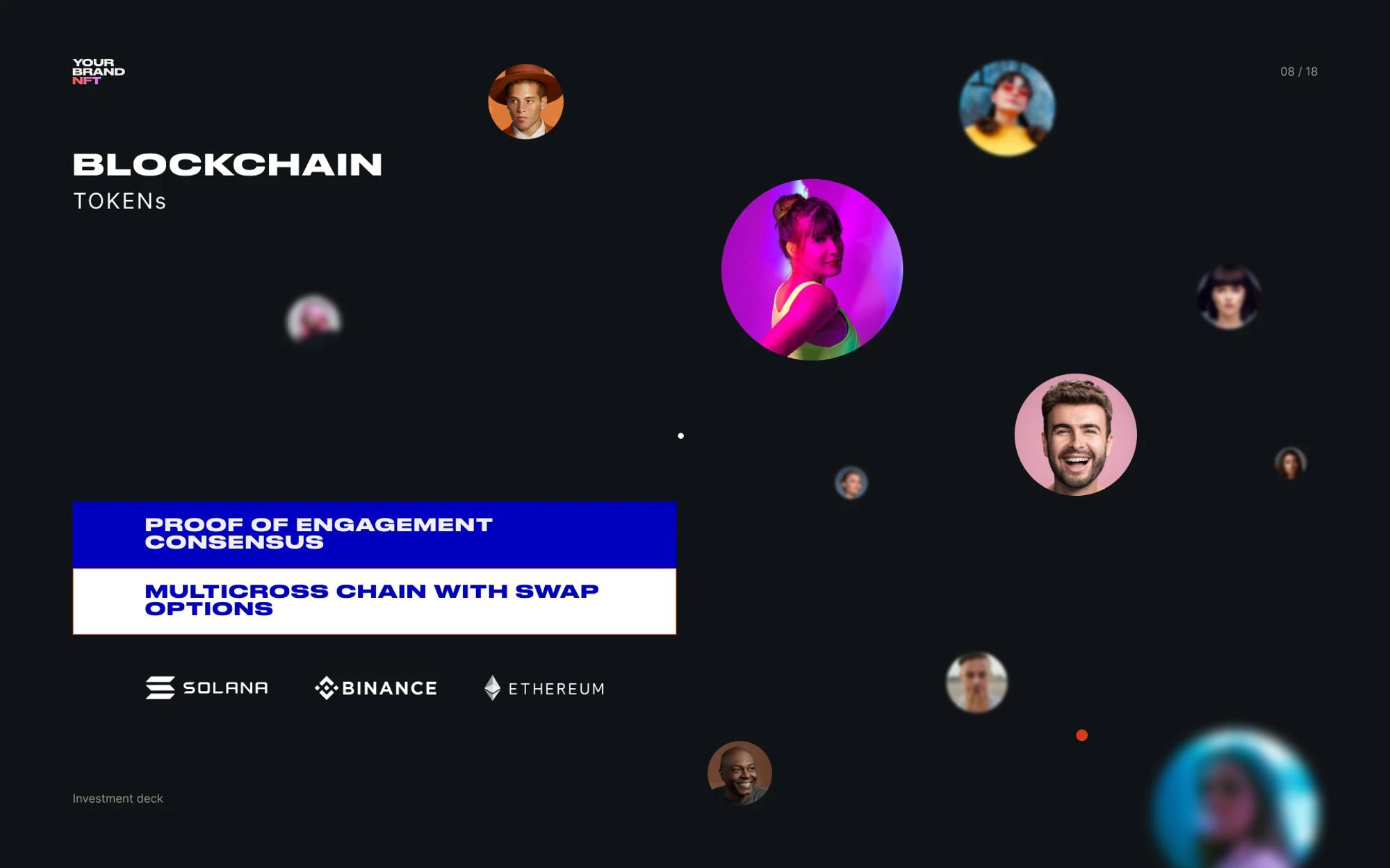 Blockchain tokens slide with proof-of-engagement consensus