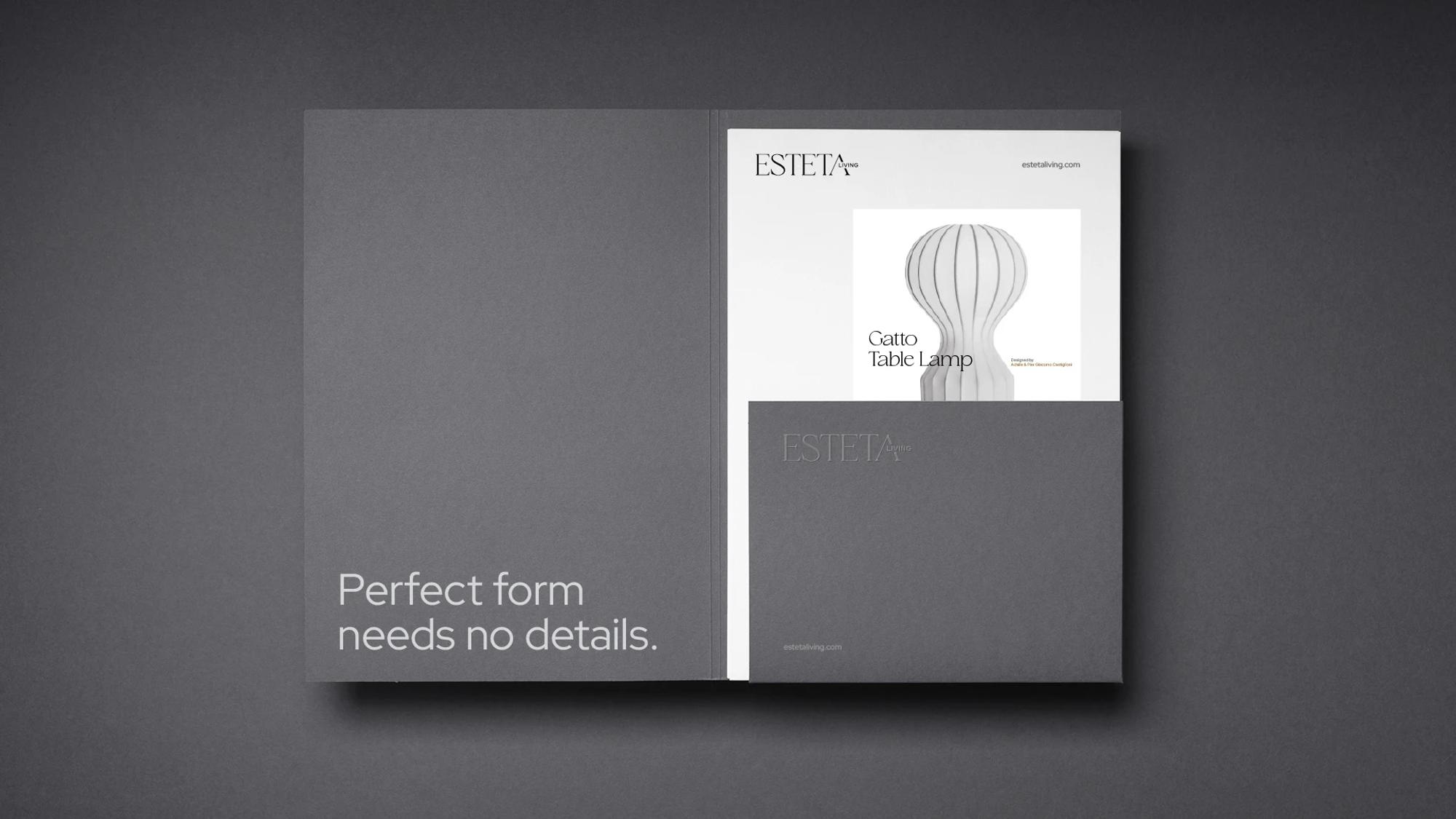 Esteta folder and catalogue insert