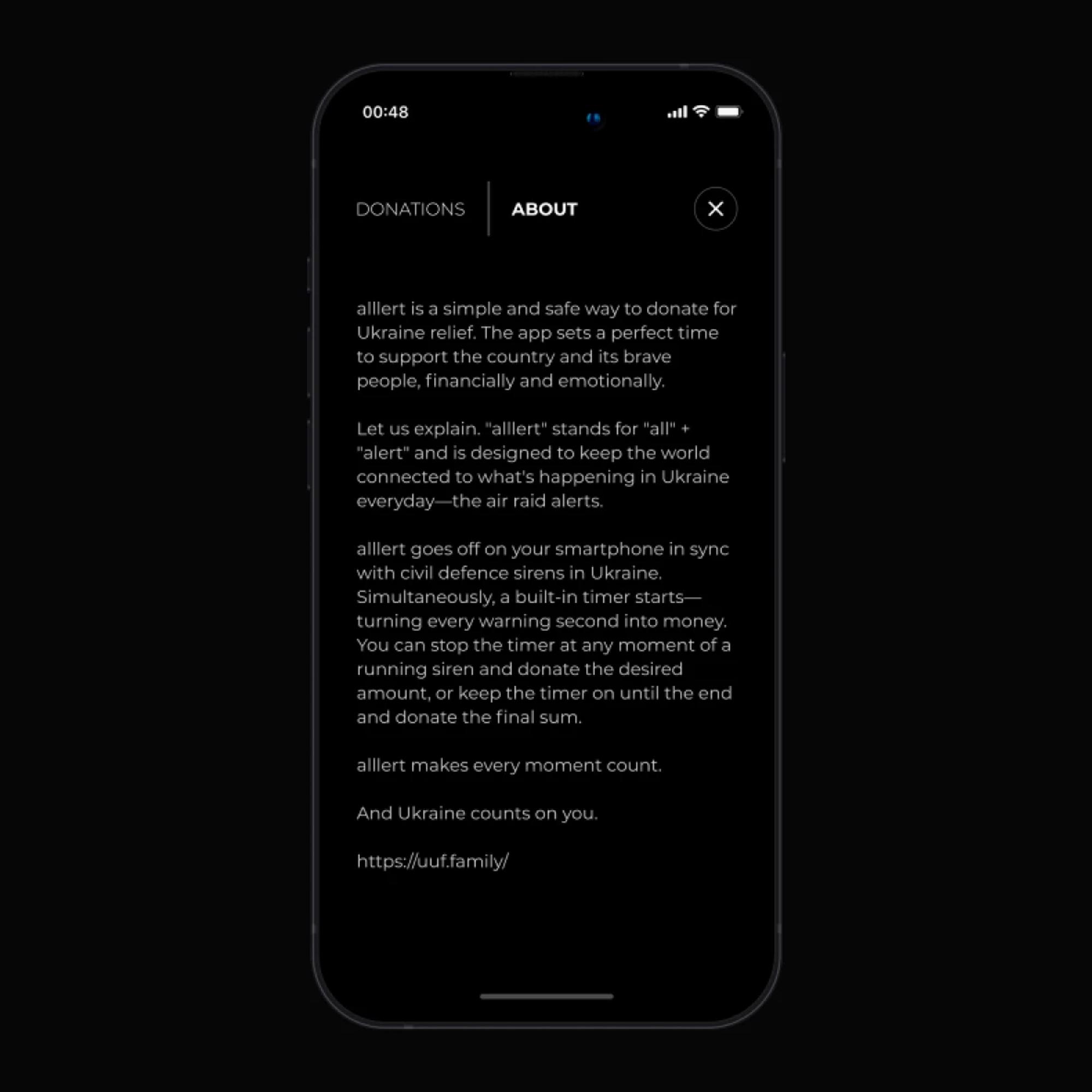 About screen explaining how Alllert works
