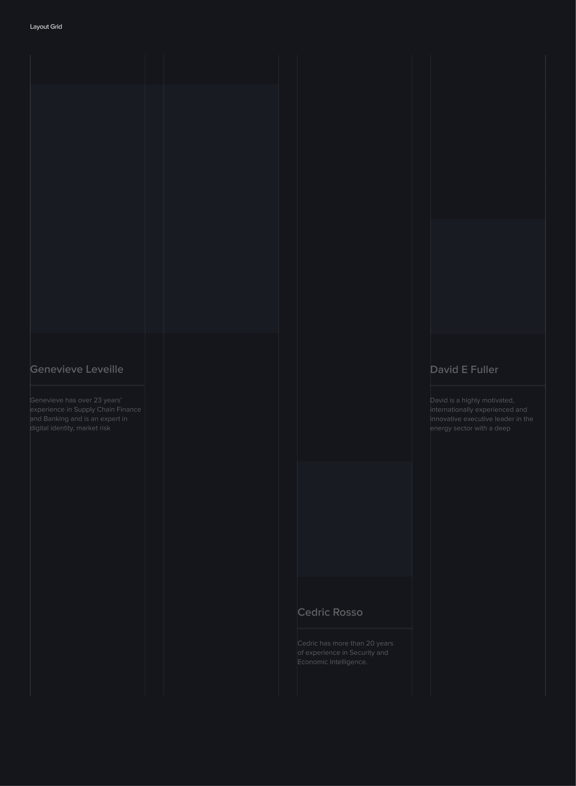 E-Connect layout grid and page structure