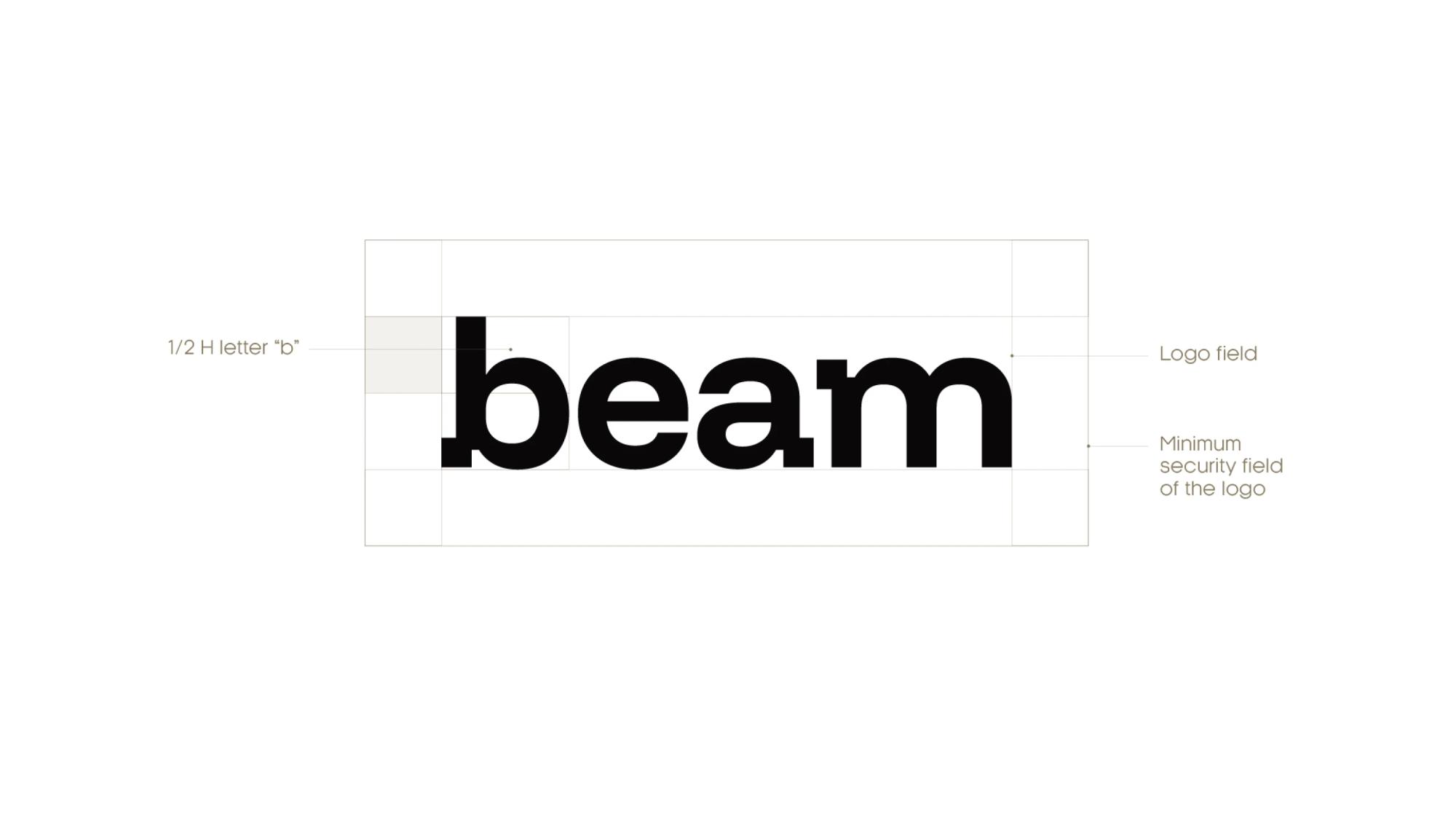 Beam logo construction grid