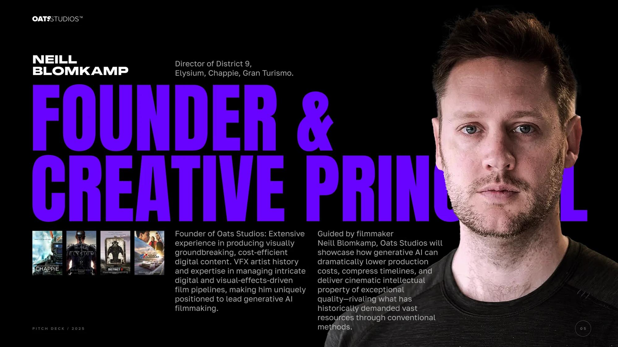 Founder and creative principal Neill Blomkamp