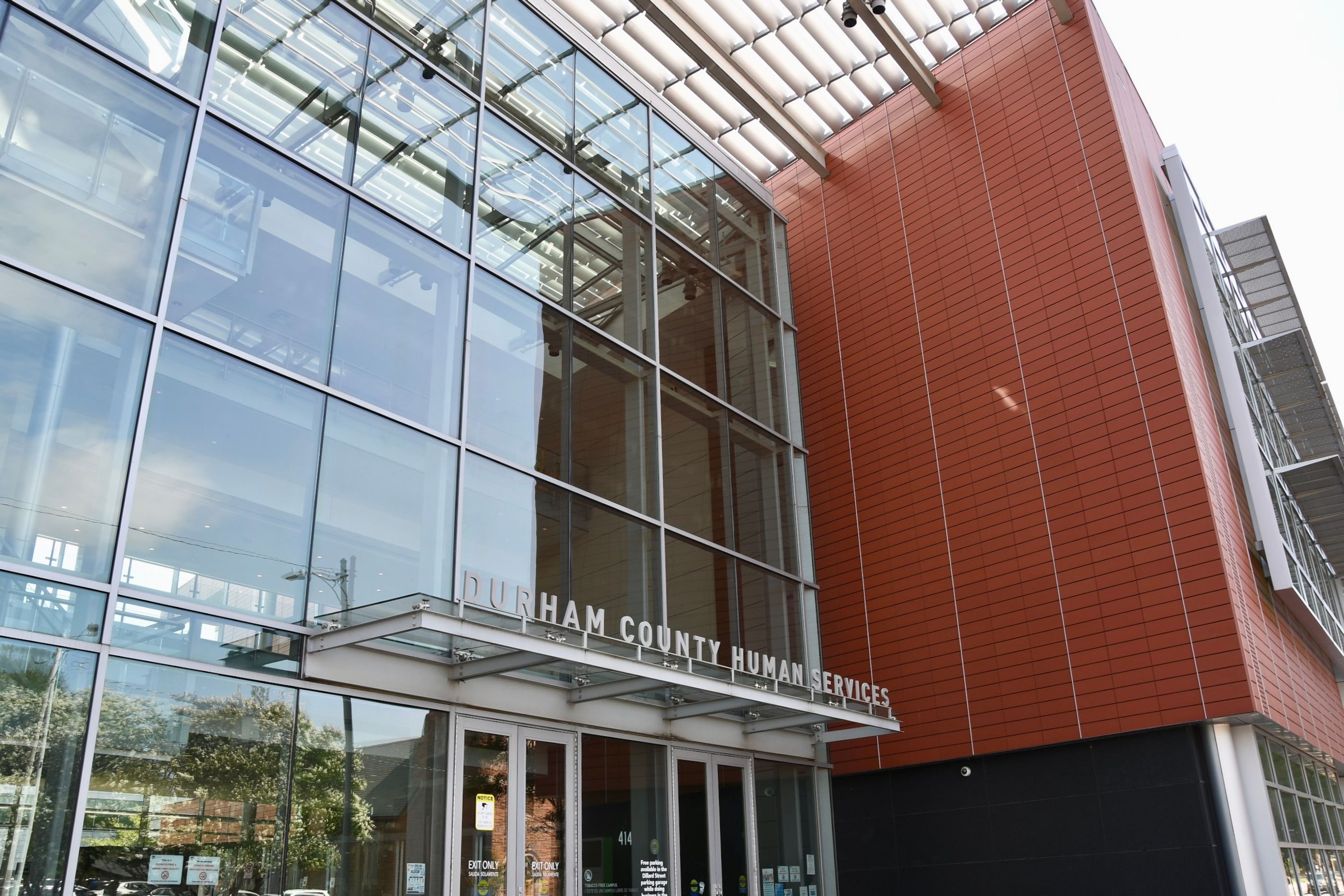 This is the Main Street entrance to the Durham County public health department.