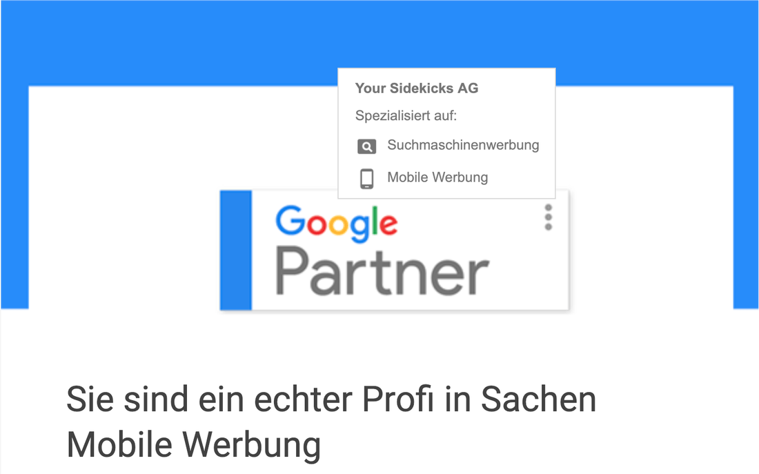 Google-Auszeichnung für Suchmaschinen- und Mobile Werbung