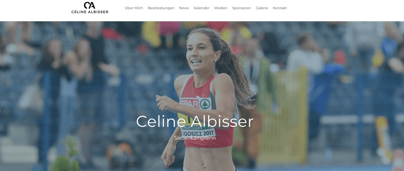 Siebenkämpferin Celine Albisser rockt mit einem neuen Webauftritt