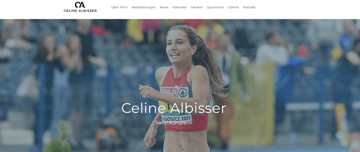 Siebenkämpferin Celine Albisser rockt mit einem neuen Webauftritt