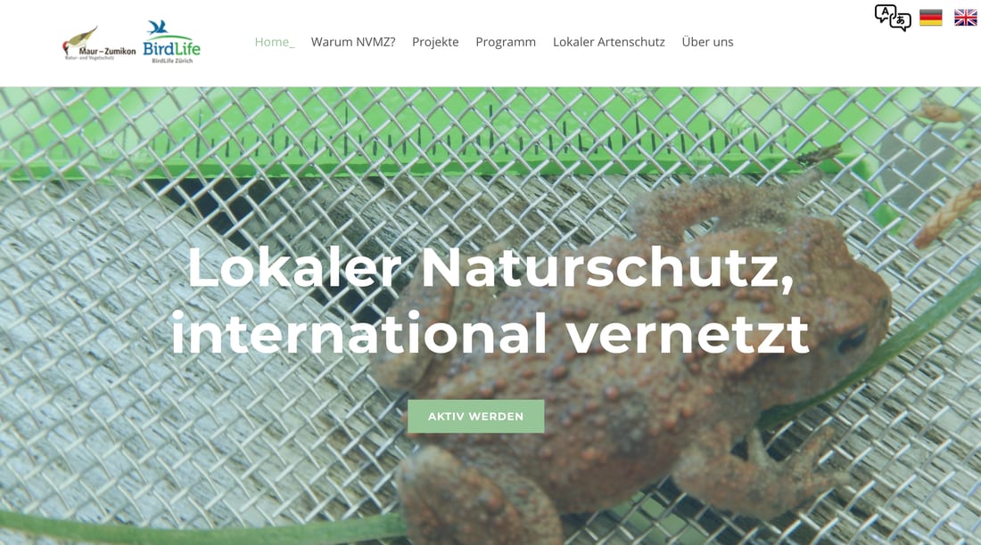 Neue Webseite für Natur- und Vogelschutz Maur - Zumikon