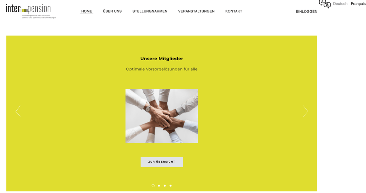 Jeder Sparfranken im System: inter-pension.ch