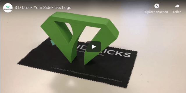 3-D Druck von unserem Sidekicks Logo