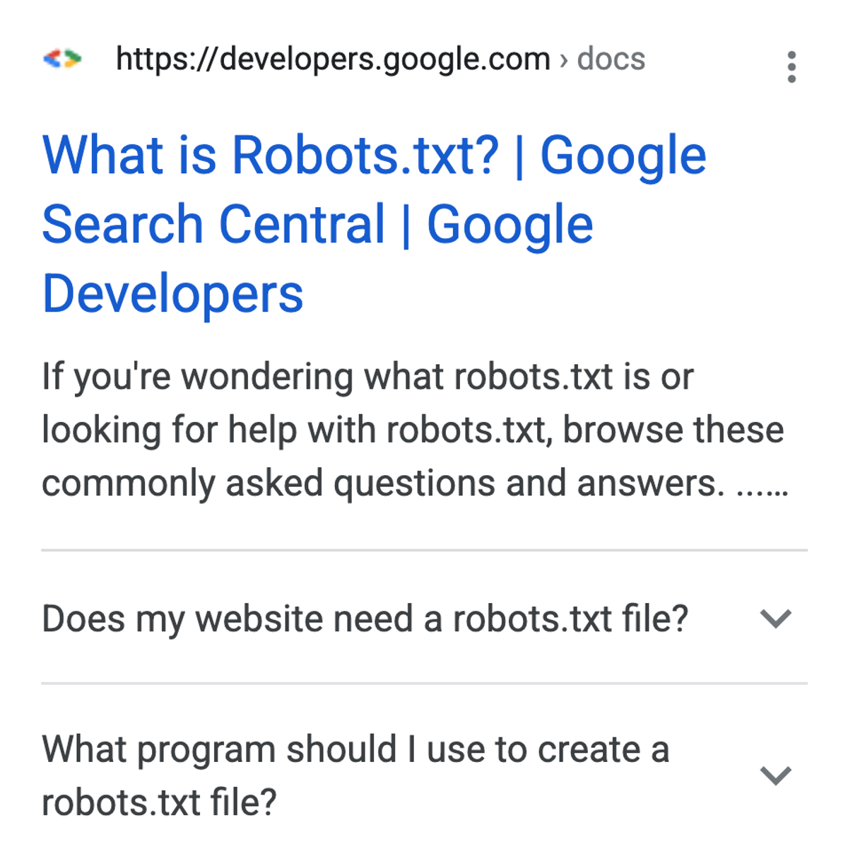 Beispiel der FAQ strukturierten Daten in den Suchergebnissen und SERP Snippets