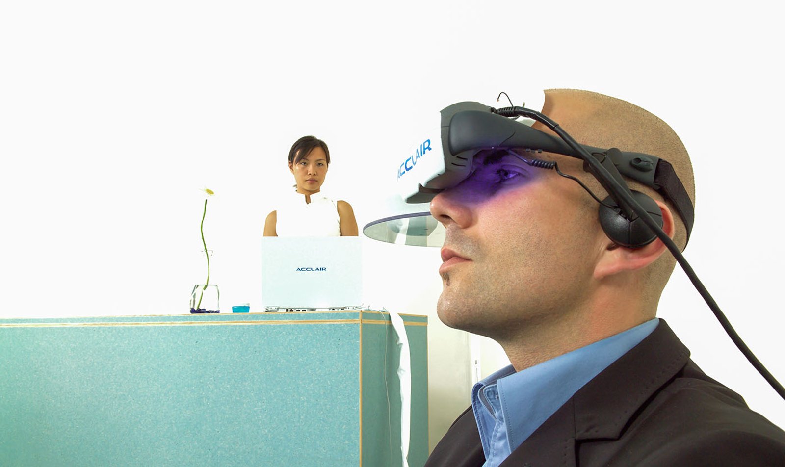 Acclair airport security clearance station, still image from promotional video, Interaction Design Institue Ivrea 2004; video headset, computer, custom software simulating Brain Fingerprinting application, fake brainscanning prop​​​​‌﻿‍﻿​‍​‍‌‍﻿﻿‌﻿​‍‌‍‍‌‌‍‌﻿‌‍‍‌‌‍﻿‍​‍​‍​﻿‍‍​‍​‍‌﻿​﻿‌‍​‌‌‍﻿‍‌‍‍‌‌﻿‌​‌﻿‍‌​‍﻿‍‌‍‍‌‌‍﻿﻿​‍​‍​‍﻿​​‍​‍‌‍‍​‌﻿​‍‌‍‌‌‌‍‌‍​‍​‍​﻿‍‍​‍​‍‌‍‍​‌﻿‌​‌﻿‌​‌﻿​​‌﻿​﻿​﻿‍‍​‍﻿﻿​‍﻿﻿‌‍﻿​‌﻿‌‌‌﻿‌​‌‍‍​‌‍‌‌‌﻿​‍​‍﻿‌‌﻿‌​‌‍‍​‌‍‍‌‌‍‌‌​‍﻿‌‌﻿​​‌‍﻿﻿‌﻿​‍‌﻿‌​‌‍‌‍‌‍﻿﻿‌‍﻿​‌‍‍‌‌‍﻿﻿​‍﻿‍‌﻿​﻿‌‍​‌‌‍﻿‍‌‍‍‌‌﻿‌​‌﻿‍‌​‍﻿‍‌﻿​﻿‌﻿‌​‌﻿‌‌‌‍‌​‌‍‍‌‌‍﻿﻿​‍﻿﻿‌‍‍‌‌‍﻿‍‌﻿‌​‌‍‌‌‌‍﻿‍‌﻿‌​​‍﻿﻿‌‍‌‌‌‍‌​‌‍‍‌‌﻿‌​​‍﻿﻿‌‍﻿‌‌‍﻿﻿‌‍‌​‌‍‌‌​﻿﻿‌‌﻿​​‌﻿​‍‌‍‌‌‌﻿​﻿‌‍‌‌‌‍﻿‍‌﻿‌​‌‍​‌‌﻿‌​‌‍‍‌‌‍﻿﻿‌‍﻿‍​﻿‍﻿‌‍‍‌‌‍‌​​﻿﻿‌‌﻿​​‌‍‌​‌​‍‍‌​​‌‌‌‍‌‌﻿​﻿​﻿​​‌‍​‌‌​‌﻿‌​‌﻿‌‍​‌​﻿‌​‌​‍‍‌‍﻿‍‌‍‍﻿‌‍‌‌‌​﻿‌‌﻿‌﻿‌‌​‌‌‌‍‍‌‍﻿‌‌​‍‌​﻿‍﻿‌﻿‌​‌﻿‍‌‌﻿​​‌‍‌‌​﻿﻿‌‌﻿‌﻿‌‍﻿﻿‌﻿​‍‌‍‍﻿​﻿‍﻿‌﻿​​‌‍​‌‌﻿‌​‌‍‍​​﻿﻿‌‌‍​﻿‌‍﻿﻿‌‍﻿‍‌﻿‌​‌‍‌‌‌‍﻿‍‌﻿‌​‌​​‍‌‍﻿​‌‍﻿﻿‌‍​﻿‌‍‍﻿‌﻿​﻿​‍‌‌​﻿‌‌‌​​‍‌‌﻿﻿‌‍‍﻿‌‍‌‌‌﻿‍‌​‍‌‌​﻿​﻿‌​‌​​‍‌‌​﻿​﻿‌​‌​​‍‌‌​﻿​‍​﻿​‍‌‍‍‌‌‍﻿‌‌‍​‌‌‍‌﻿‌‍‌‌​‍﻿‌​﻿​‌​﻿‌﻿​﻿‌‍​﻿‍​​﻿‌‍​﻿​‍​﻿​﻿​﻿‌‍​﻿‌﻿​﻿‌​​﻿​​​﻿‍​​﻿‌﻿​‍﻿‌​﻿‌‌​‍‌‌​﻿​‍​﻿​‍​‍‌‌​﻿‌‌‌​‌​​‍﻿‍‌‍​‌‌‍﻿​‌﻿‌​​﻿﻿﻿‌‍​‍‌‍​‌‌﻿​﻿‌‍‌‌‌‌‌‌‌﻿​‍‌‍﻿​​﻿﻿‌‌‍‍​‌﻿‌​‌﻿‌​‌﻿​​‌﻿​﻿​‍‌‌​﻿​﻿‌​​‌​‍‌‌​﻿​‍‌​‌‍​‍‌‌​﻿​‍‌​‌‍‌‍﻿​‌﻿‌‌‌﻿‌​‌‍‍​‌‍‌‌‌﻿​‍​‍﻿‌‌﻿‌​‌‍‍​‌‍‍‌‌‍‌‌​‍﻿‌‌﻿​​‌‍﻿﻿‌﻿​‍‌﻿‌​‌‍‌‍‌‍﻿﻿‌‍﻿​‌‍‍‌‌‍﻿﻿​‍﻿‍‌﻿​﻿‌‍​‌‌‍﻿‍‌‍‍‌‌﻿‌​‌﻿‍‌​‍﻿‍‌﻿​﻿‌﻿‌​‌﻿‌‌‌‍‌​‌‍‍‌‌‍﻿﻿​‍‌‍‌‍‍‌‌‍‌​​﻿﻿‌‌﻿​​‌‍‌​‌​‍‍‌​​‌‌‌‍‌‌﻿​﻿​﻿​​‌‍​‌‌​‌﻿‌​‌﻿‌‍​‌​﻿‌​‌​‍‍‌‍﻿‍‌‍‍﻿‌‍‌‌‌​﻿‌‌﻿‌﻿‌‌​‌‌‌‍‍‌‍﻿‌‌​‍‌​‍‌‍‌﻿‌​‌﻿‍‌‌﻿​​‌‍‌‌​﻿﻿‌‌﻿‌﻿‌‍﻿﻿‌﻿​‍‌‍‍﻿​‍‌‍‌﻿​​‌‍​‌‌﻿‌​‌‍‍​​﻿﻿‌‌‍​﻿‌‍﻿﻿‌‍﻿‍‌﻿‌​‌‍‌‌‌‍﻿‍‌﻿‌​‌​​‍‌‍﻿​‌‍﻿﻿‌‍​﻿‌‍‍﻿‌﻿​﻿​‍‌‌​﻿‌‌‌​​‍‌‌﻿﻿‌‍‍﻿‌‍‌‌‌﻿‍‌​‍‌‌​﻿​﻿‌​‌​​‍‌‌​﻿​﻿‌​‌​​‍‌‌​﻿​‍​﻿​‍‌‍‍‌‌‍﻿‌‌‍​‌‌‍‌﻿‌‍‌‌​‍﻿‌​﻿​‌​﻿‌﻿​﻿‌‍​﻿‍​​﻿‌‍​﻿​‍​﻿​﻿​﻿‌‍​﻿‌﻿​﻿‌​​﻿​​​﻿‍​​﻿‌﻿​‍﻿‌​﻿‌‌​‍‌‌​﻿​‍​﻿​‍​‍‌‌​﻿‌‌‌​‌​​‍﻿‍‌‍​‌‌‍﻿​‌﻿‌​​‍‌‍‌﻿​​‌‍‌‌‌﻿​‍‌﻿​﻿‌﻿​​‌‍‌‌‌‍​﻿‌﻿‌​‌‍‍‌‌﻿‌‍‌‍‌‌​﻿﻿‌‌﻿​​‌﻿‌‌‌‍​‍‌‍﻿​‌‍‍‌‌﻿​﻿‌‍‍​‌‍‌‌‌‍‌​​‍​‍‌﻿﻿‌