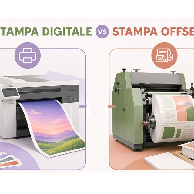 Stampa offset vs stampa digitale: differenze, costi e quando conviene ciascuna