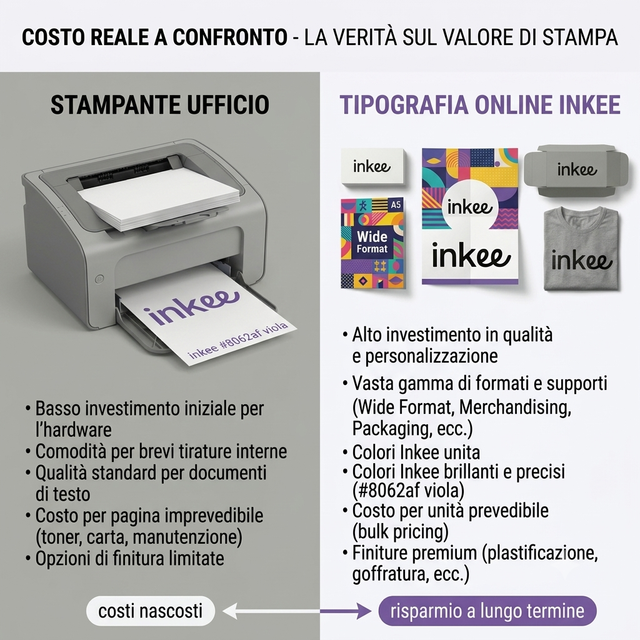 Ridurre i costi di stampa aziendale: stampare in ufficio o esternalizzare online?