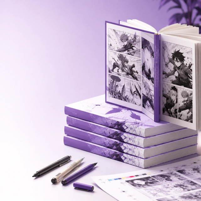 Stampa di fumetti e manga: formato, carta e rilegatura per un volume professionale