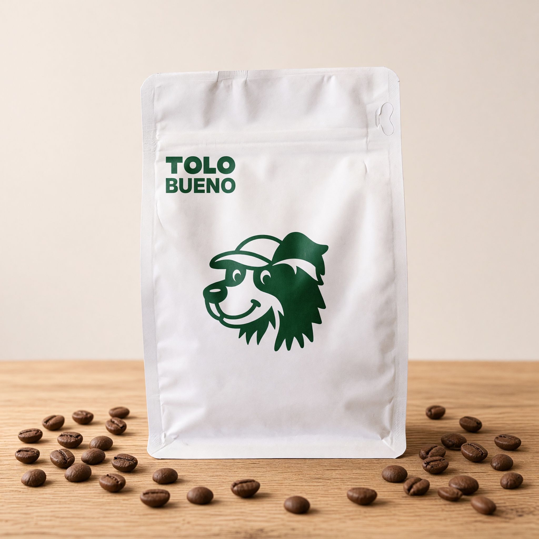 TOLO Bueno whole-bean coffee bag, roasted weekly in Toluca