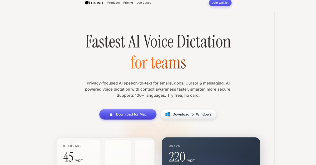 Wispr Flow vs Willow vs Oravo: Best AI Dictation 2026