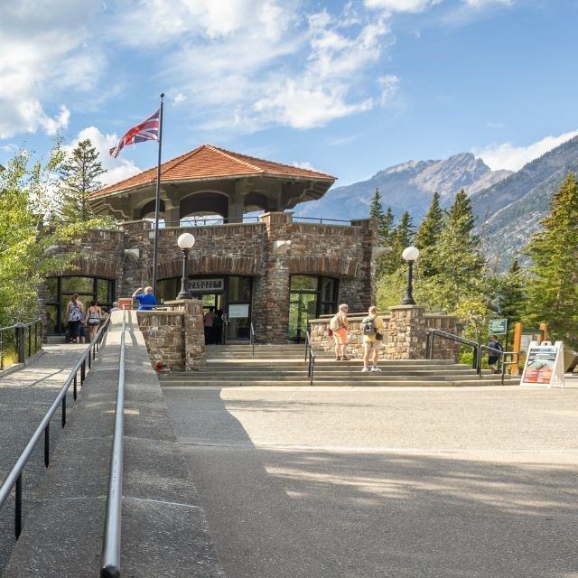 The exterior of the Cave and Basin National Historic Site.