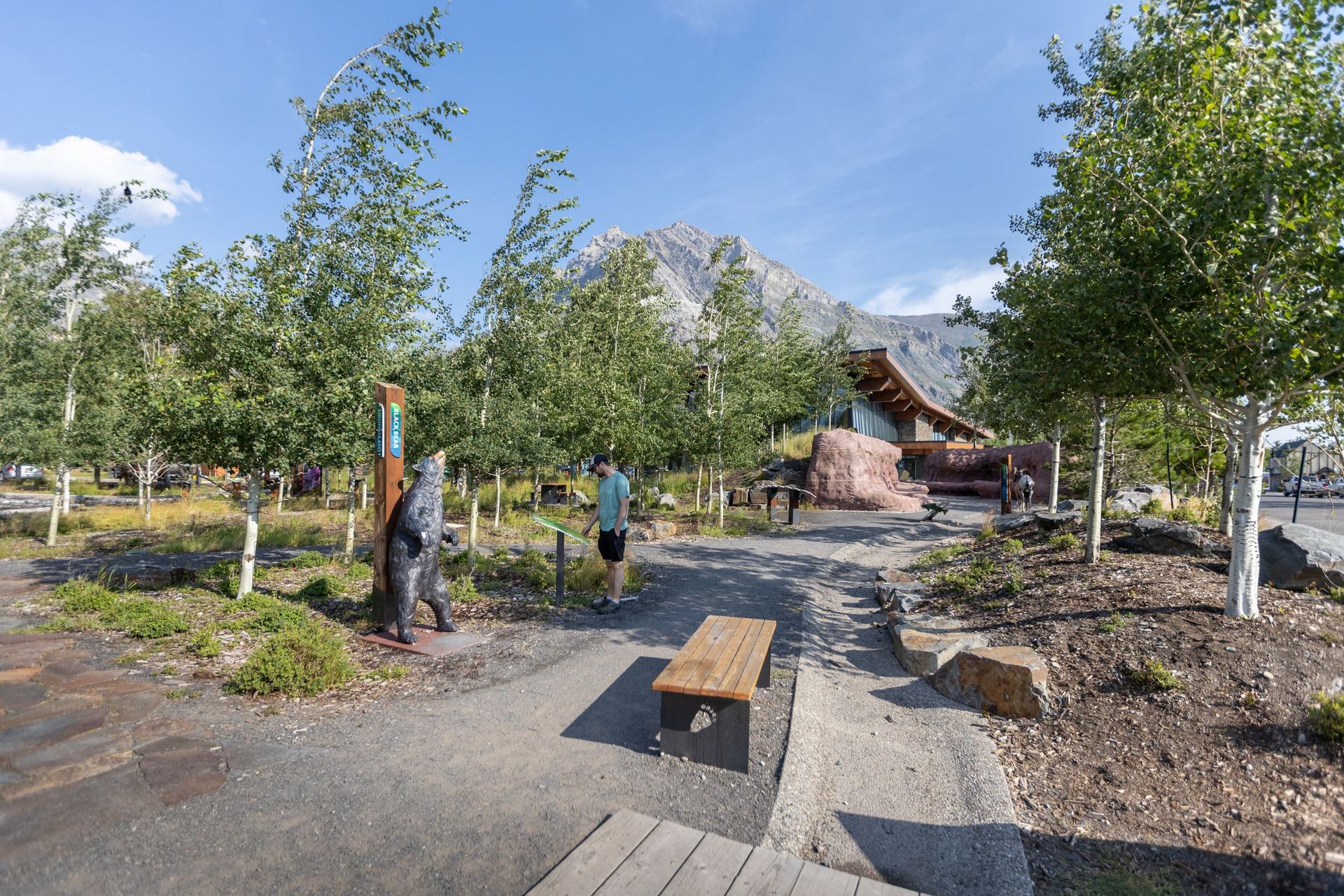 The outside of the visitor centre.