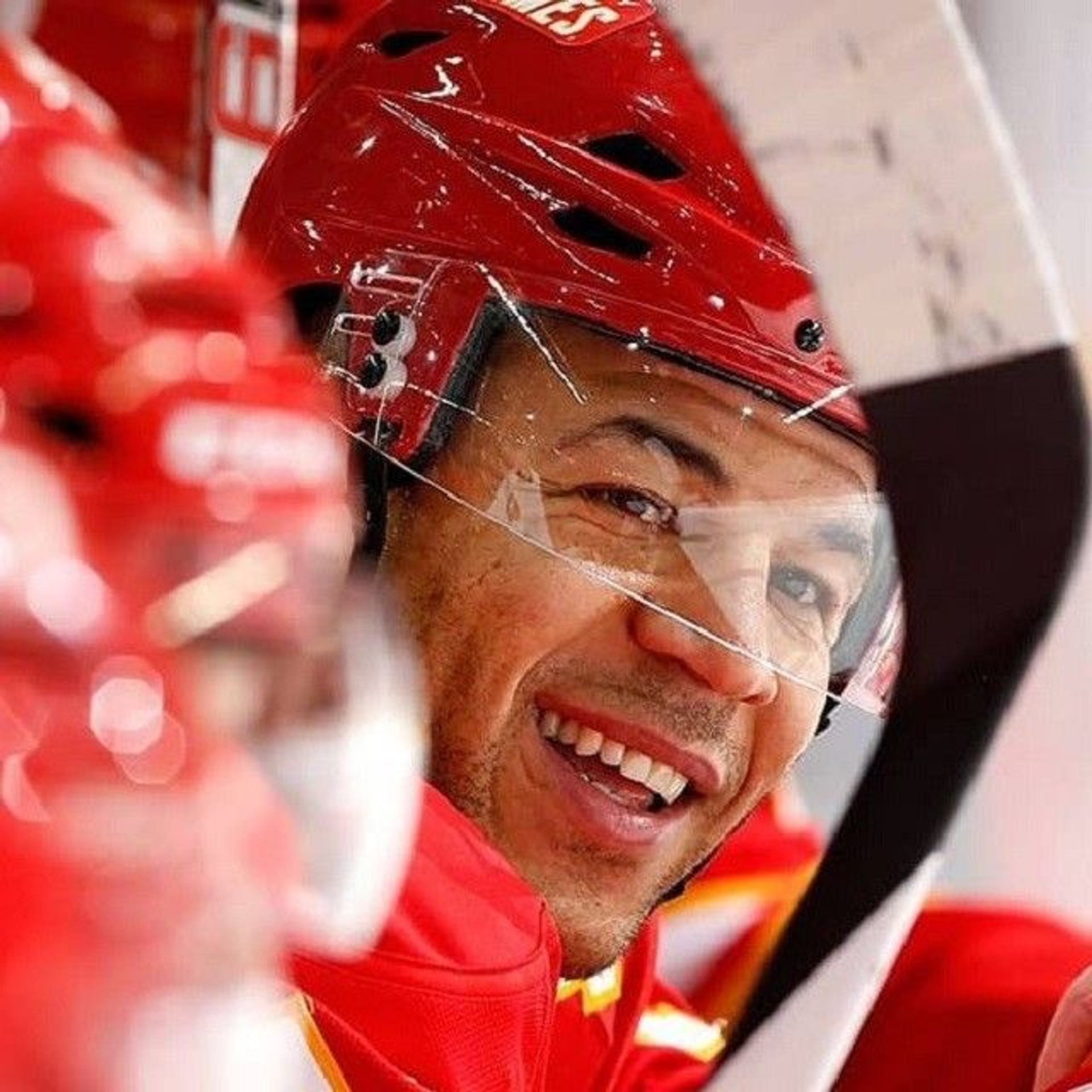 A hockey player