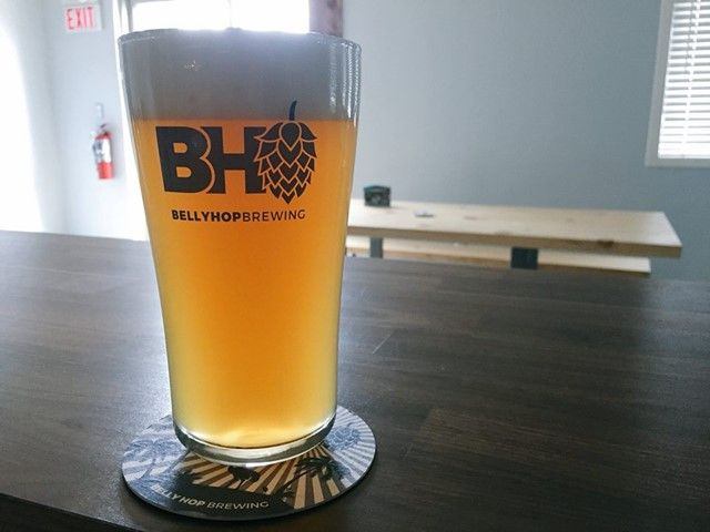 A glass of Belly Hop Brew