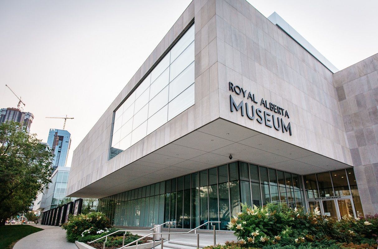 A photo of the East Entrance to the Royal Alberta Museum.
