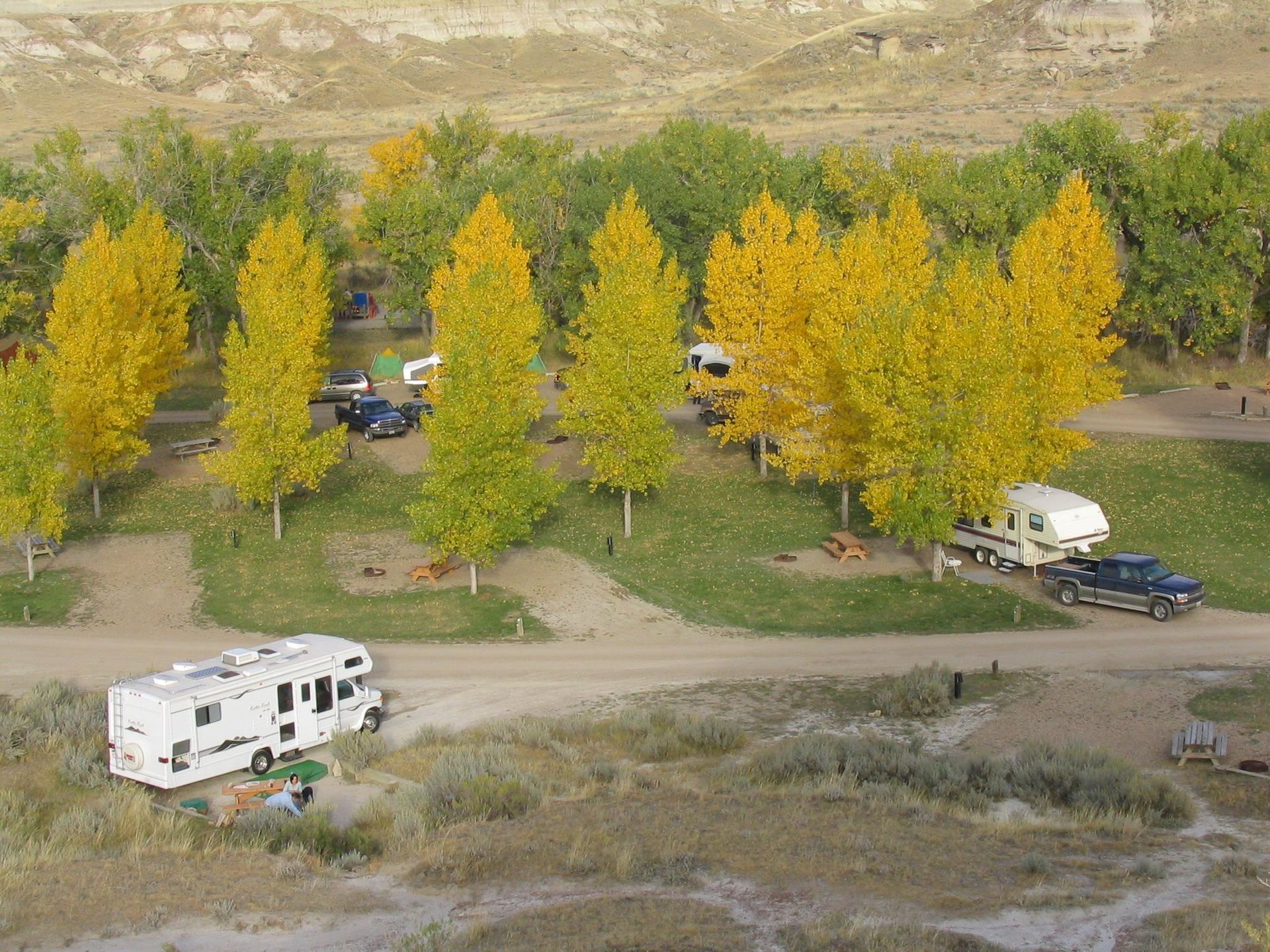 The campground that offers over 100 powered and non-powered sites, a group use site, and 7 comfort camping tents.