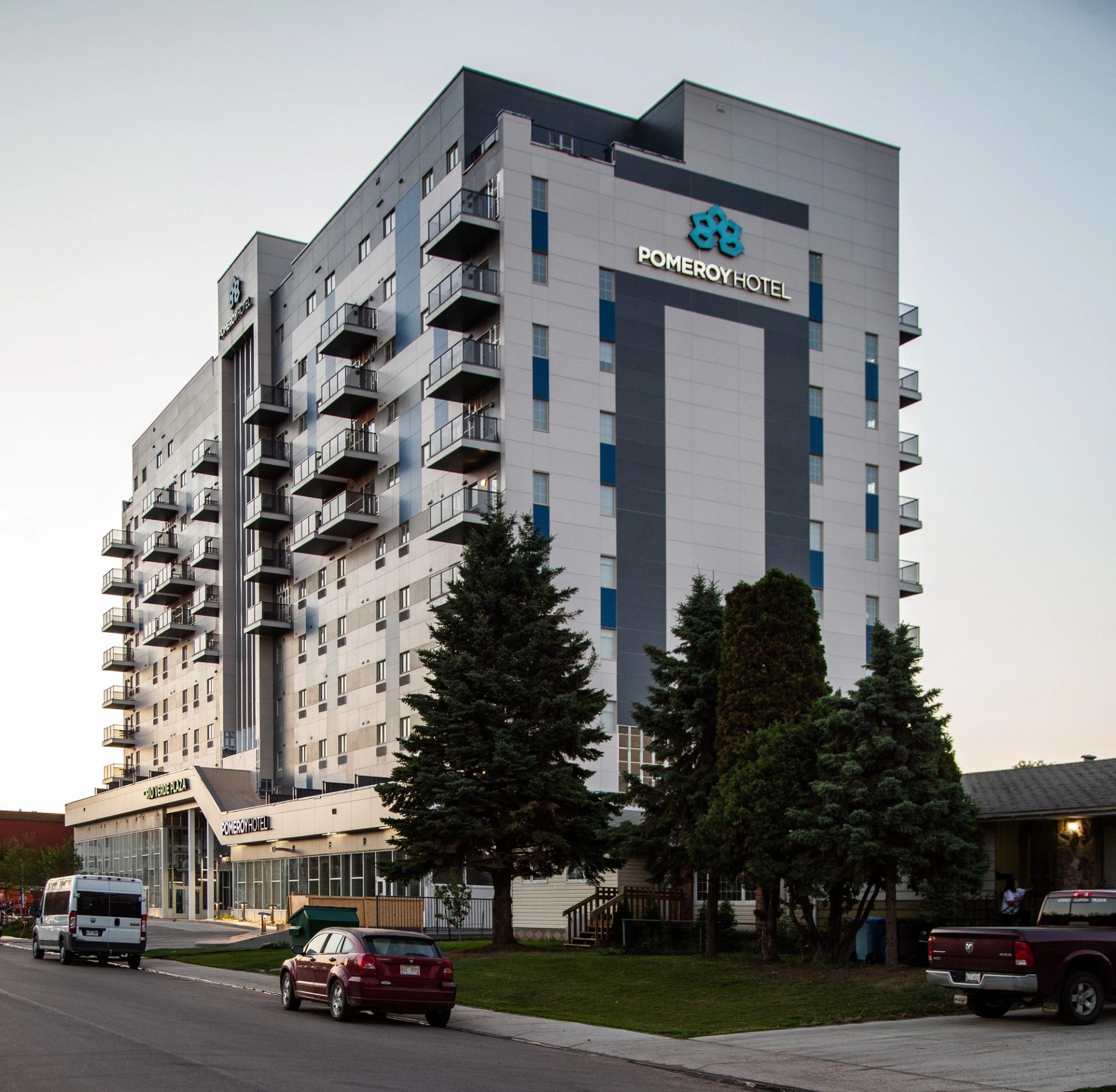 Exterior of the Pomeroy Hotel Fort McMurray