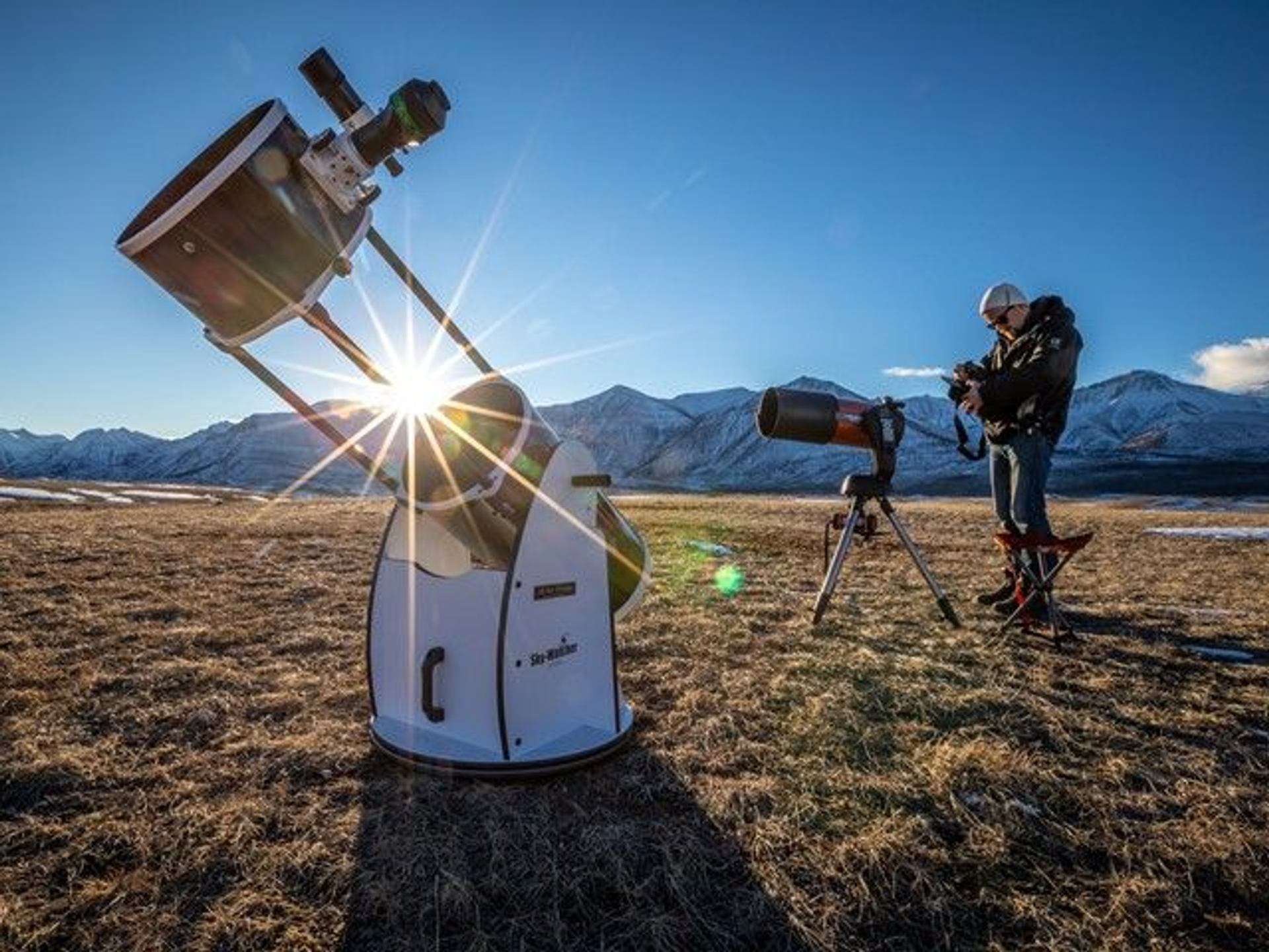 Dark Sky Guide with equipment in the field.
