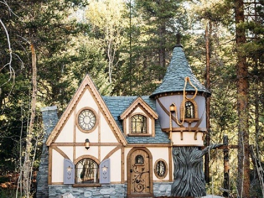 Exterior of a cabin at Charmed Resorts.