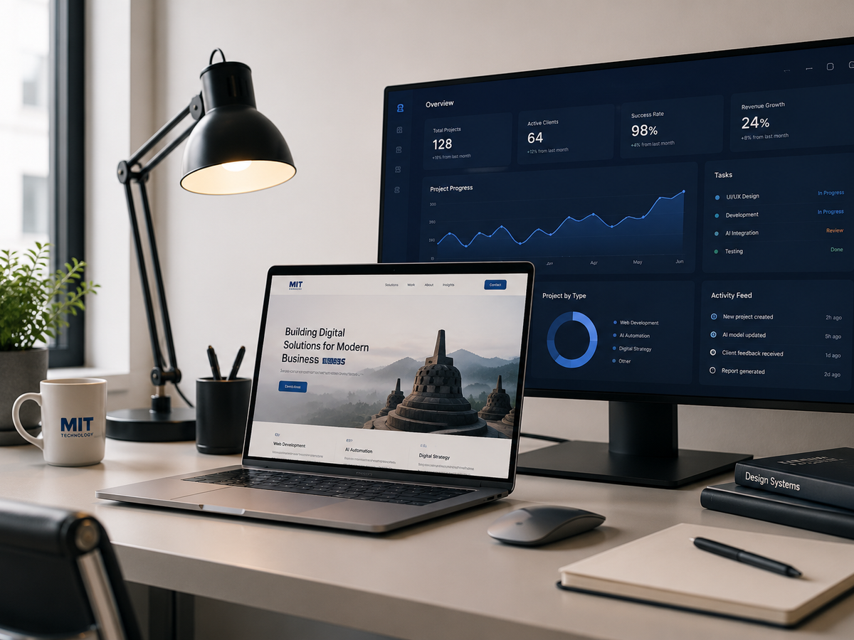 Solusi digital untuk bisnis yang ingin bergerak lebih rapi.