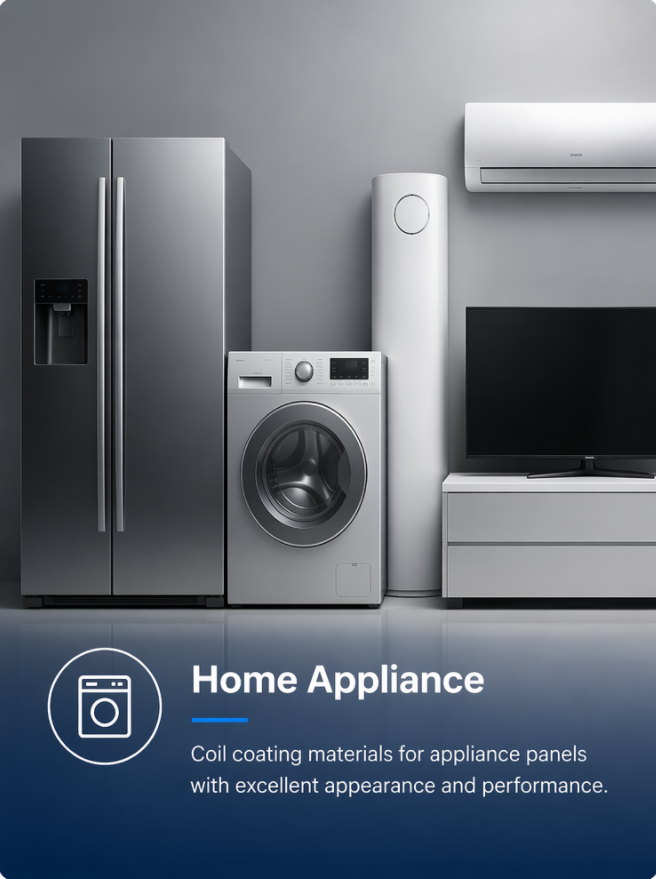 Coil coating products for appliance panel applications