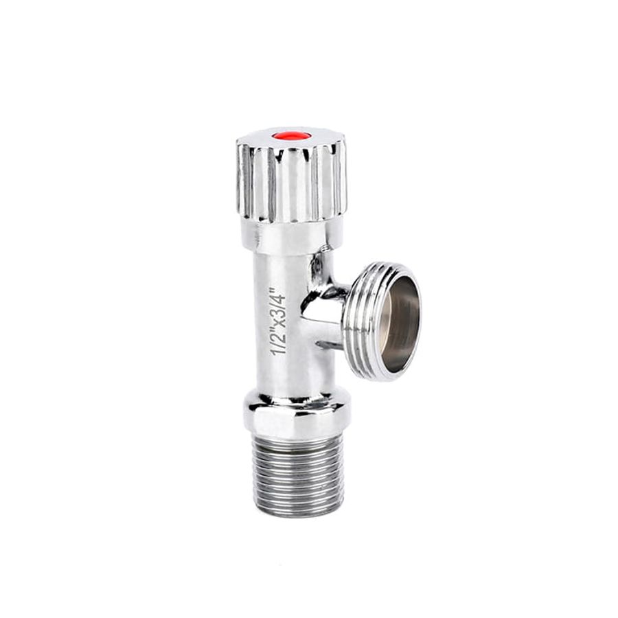 IFAN chrome-plated brass angle valve, 1/2 by 3/4 inch