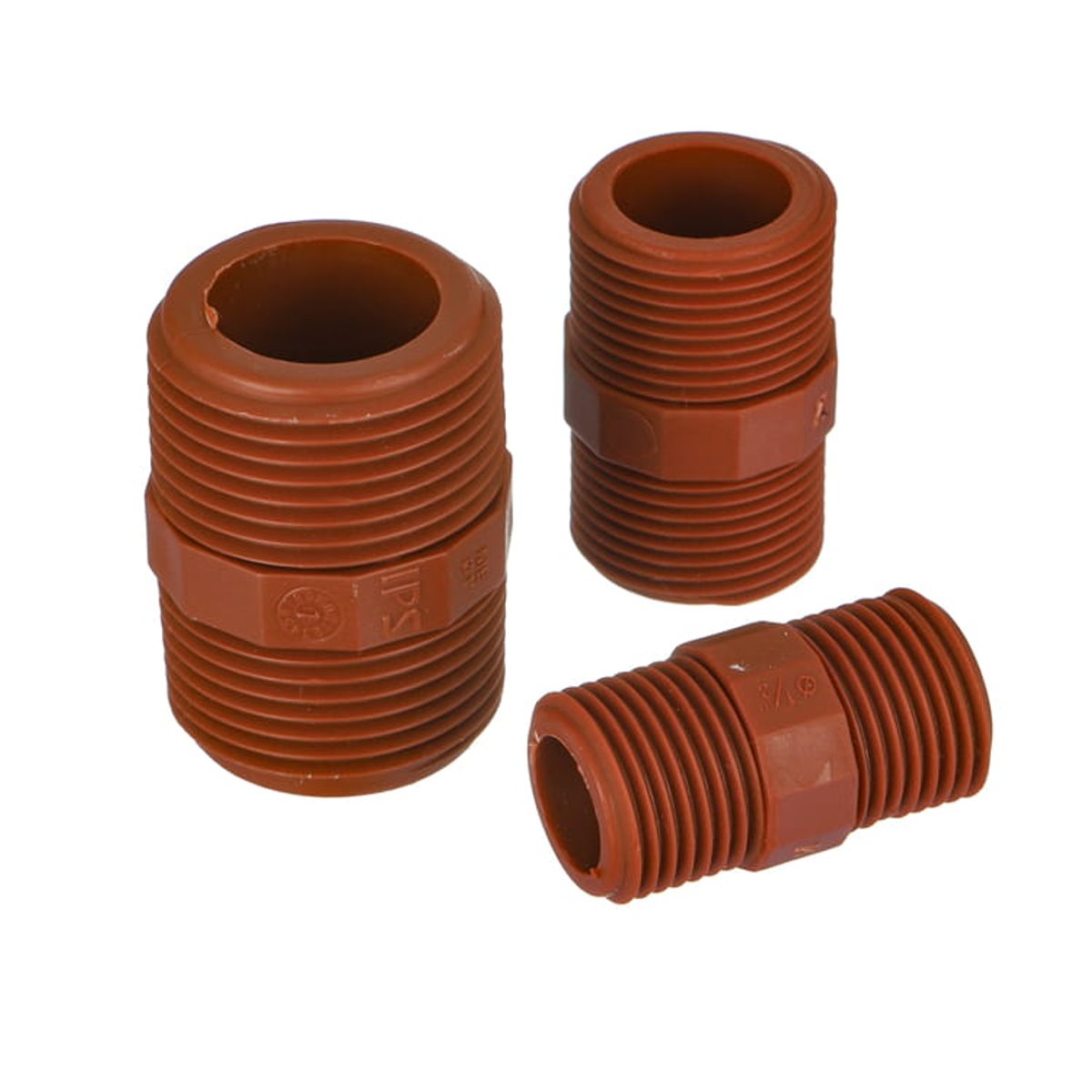 Palletised uPVC pipe and fittings staged in the warehouse for a mixed municipal container by SKU spec