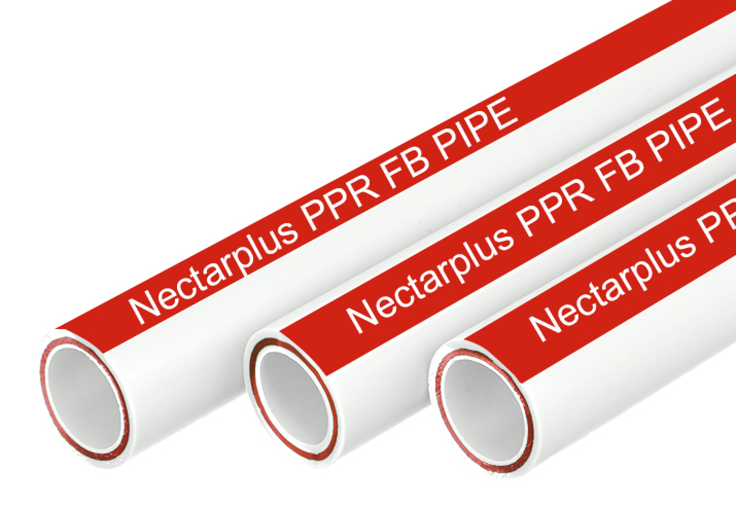 PPR Fiber-Glass Composite Pipe Nectarplus Red Big Line