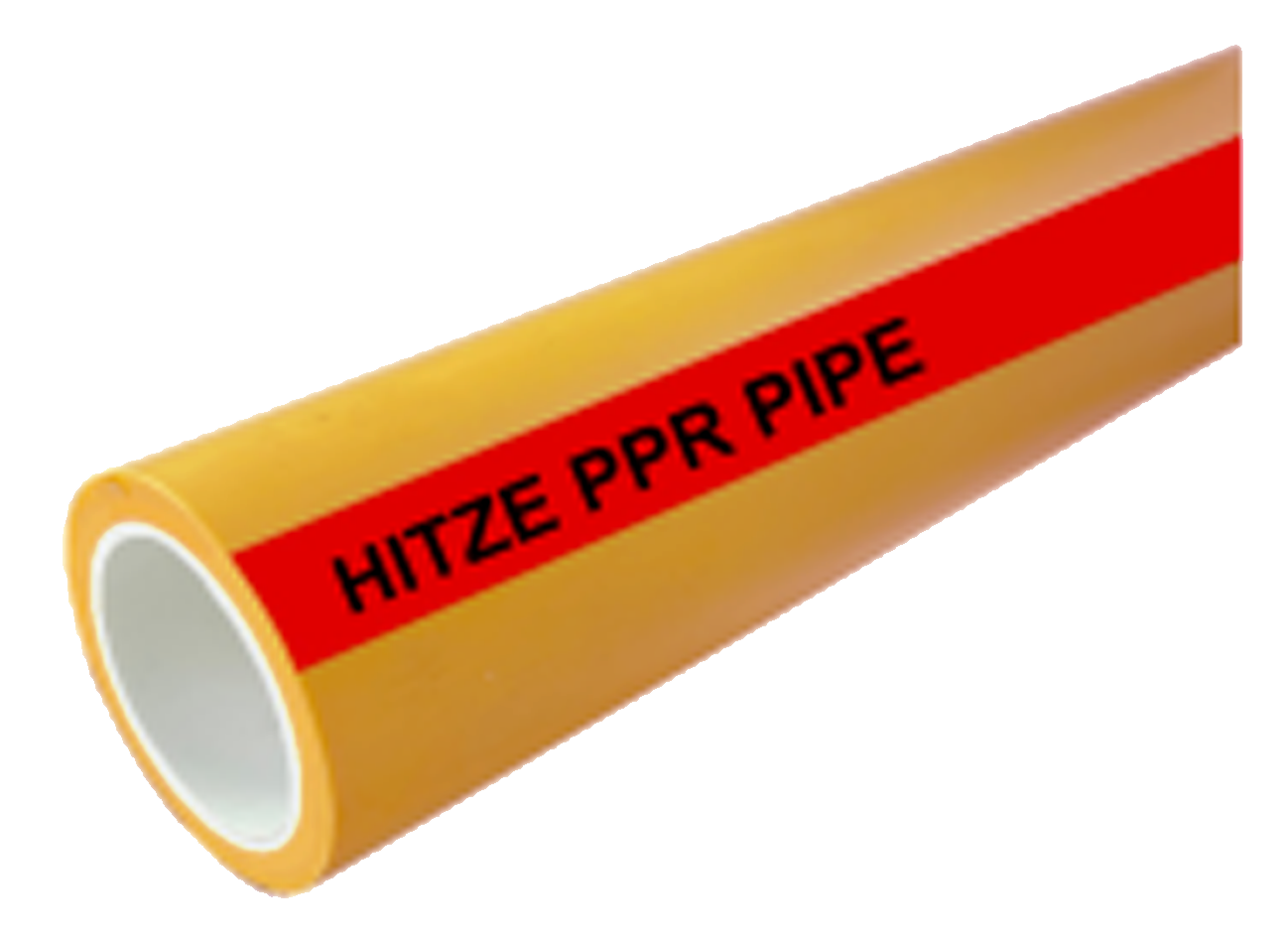PPR Pipe Hitze Yellow-white Red Big Line