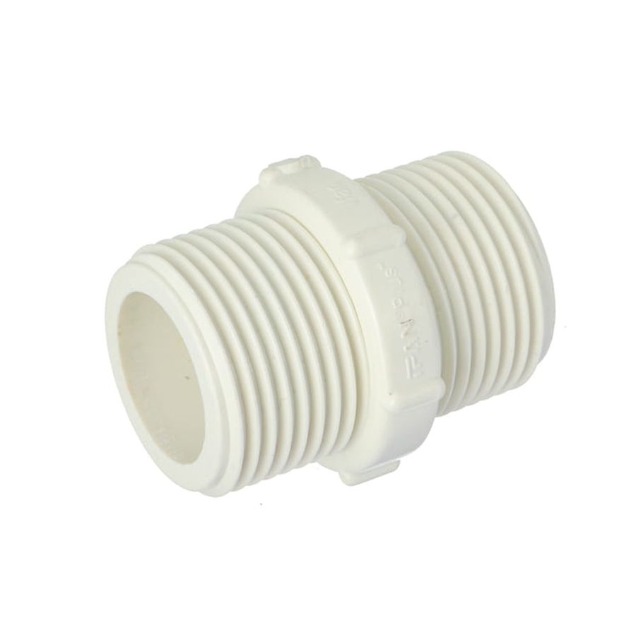 IFAN white uPVC threaded nipple fitting