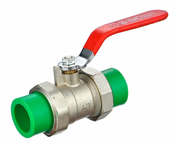 Brass double union ball valve  brass core