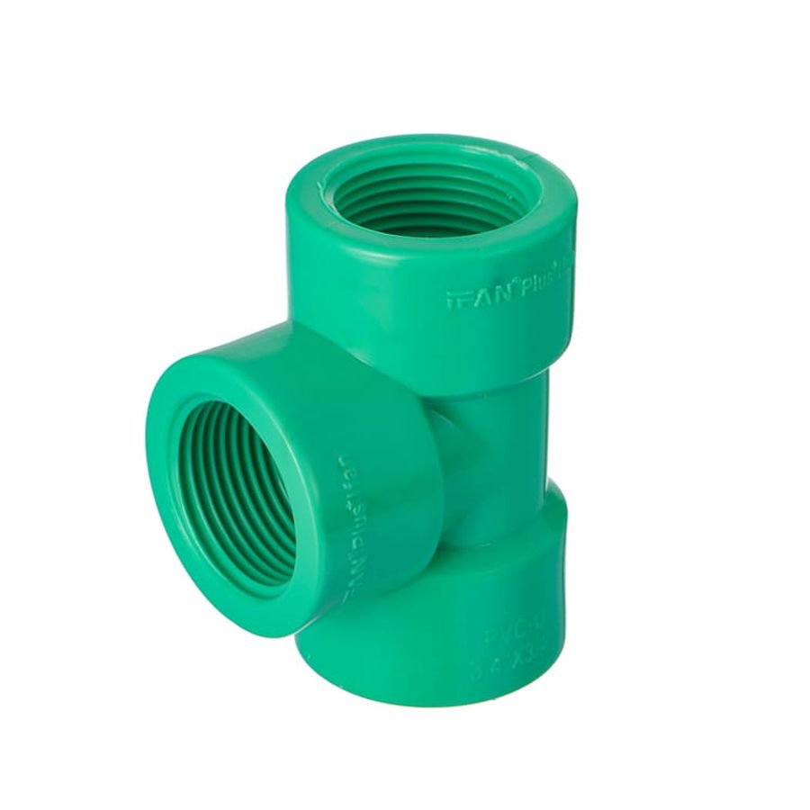 IFAN green uPVC threaded tee fitting