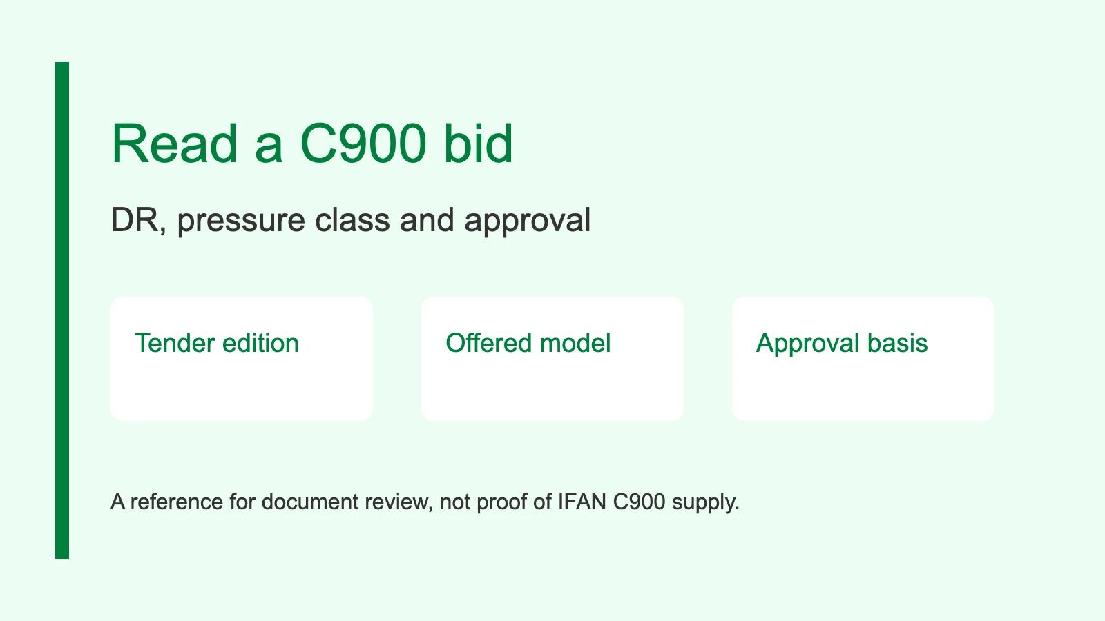 C900 DR 14, DR 18 and DR 25: Read a US Water Tender
