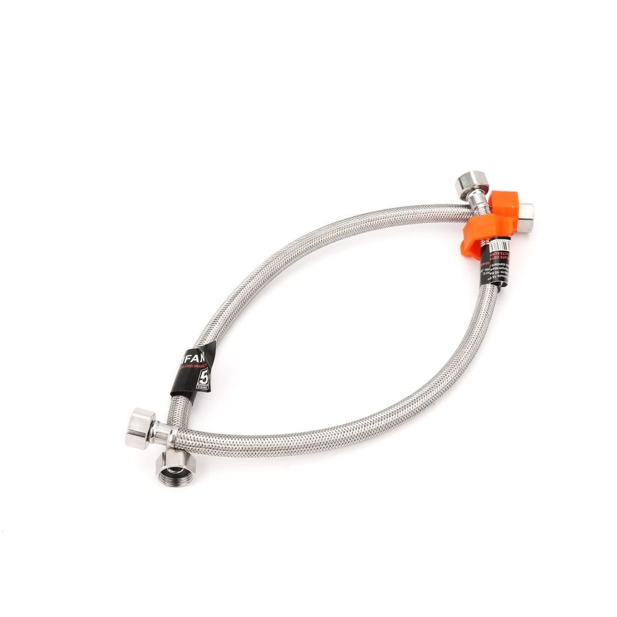 Dense stainless steel braid on IFAN flexible supply hose