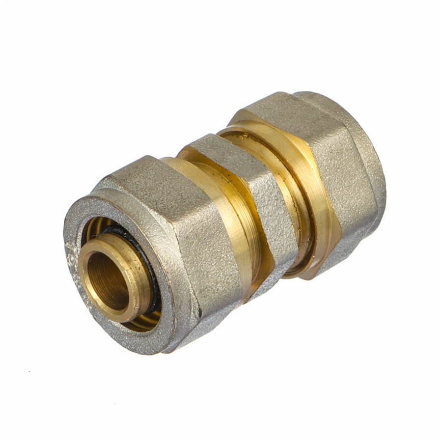 Brass compression fitting for PEX pipe joints