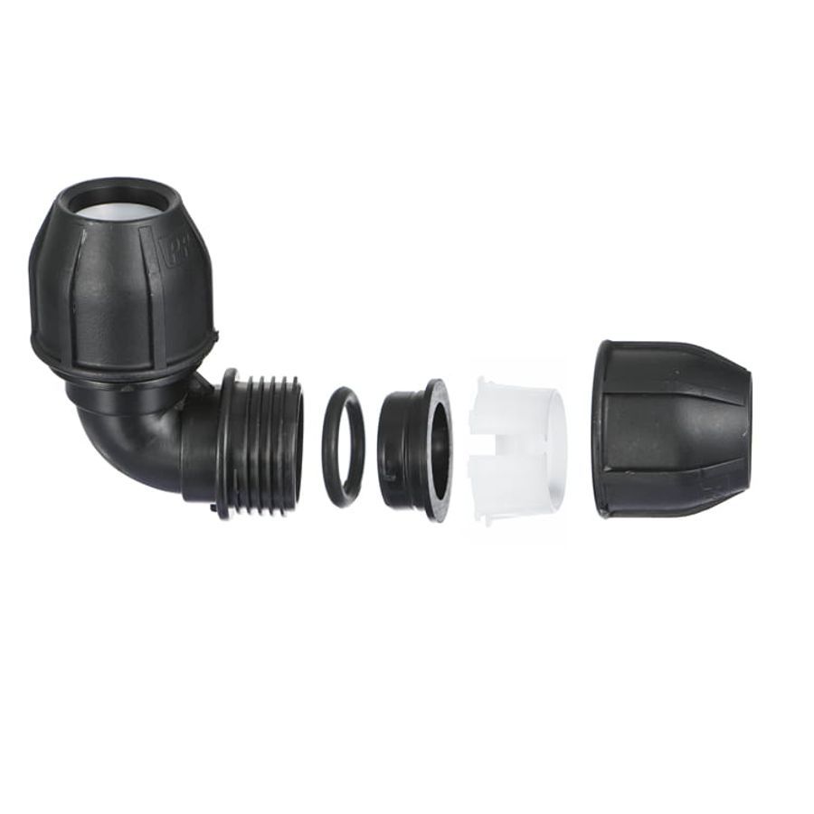 IFAN HDPE compression elbow fitting