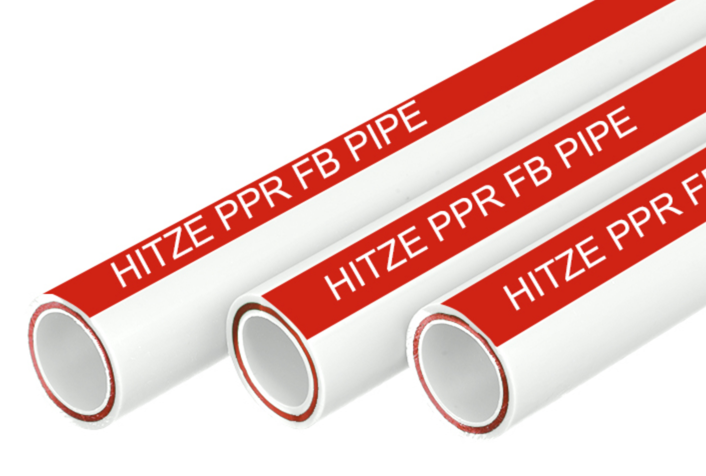 PPR Fiber-Glass Composite Pipe Hitze Red Big Line
