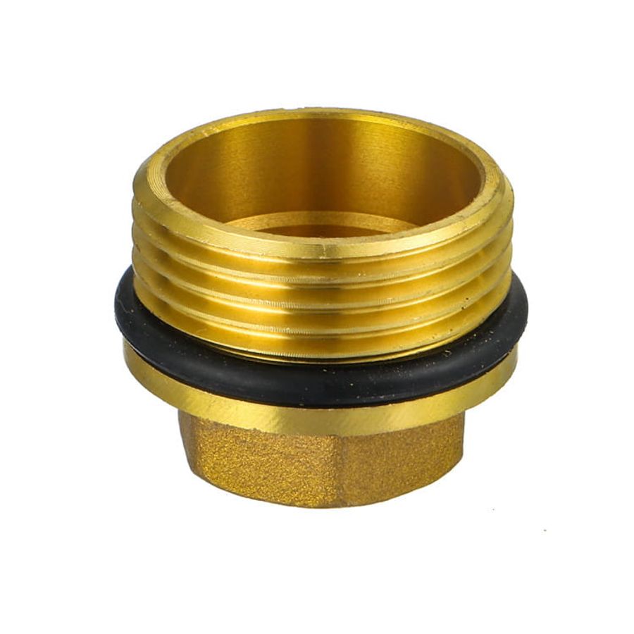 Brass valves and threaded fittings for plumbing systems